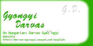 gyongyi darvas business card